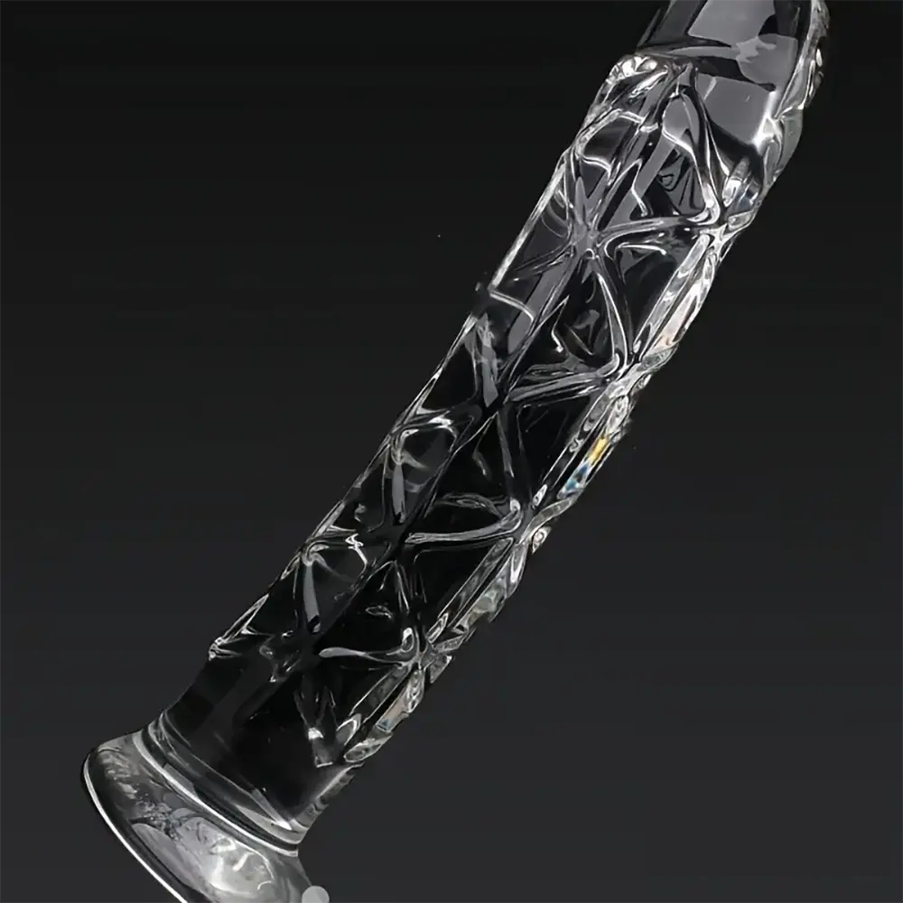 6.5in Clear Unisex Glass Crystal Dildo For Female Male Lesbian Gay
