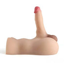 6.5In Dildo Slidable Balls Sex Torso With Flat Base Male Masturbator