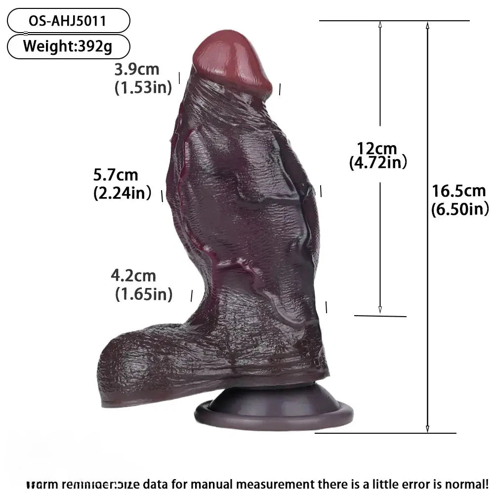 6.5in Dual Density Silicone Soft Real Feeling Dildo Adult Intimacy Product
