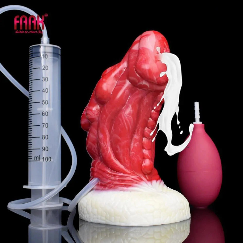 6.5in Fantasy Monster Silicone Soft Dragon Ejaculating Women Dildo