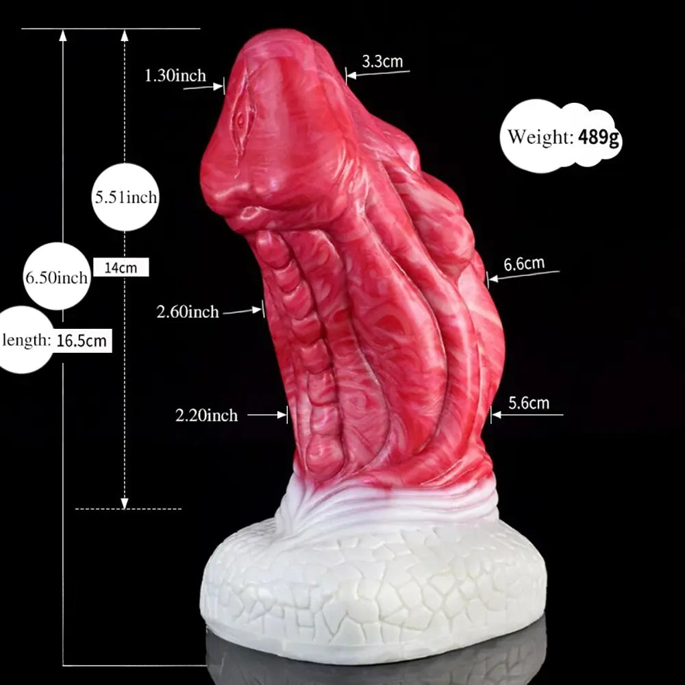 6.5in Fantasy Monster Silicone Soft Dragon Ejaculating Women Dildo