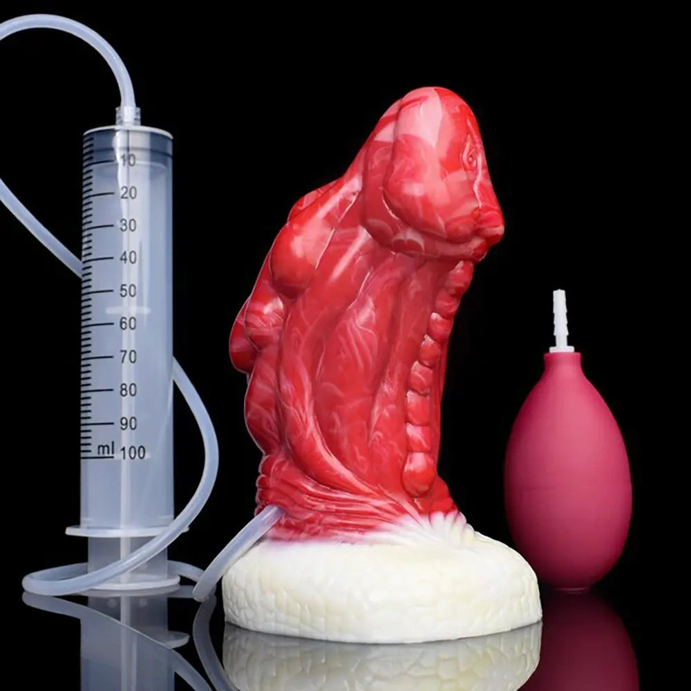 6.5in Fantasy Monster Silicone Soft Dragon Ejaculating Women Dildo