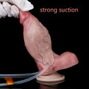 6.5in Inflatable Water-Spraying Silicone Soft Anal Penis Dildo Adult Toy