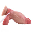 6.5in Liquid Thick Fat Real Silicone Double Layer Realistic Cumming Dildo