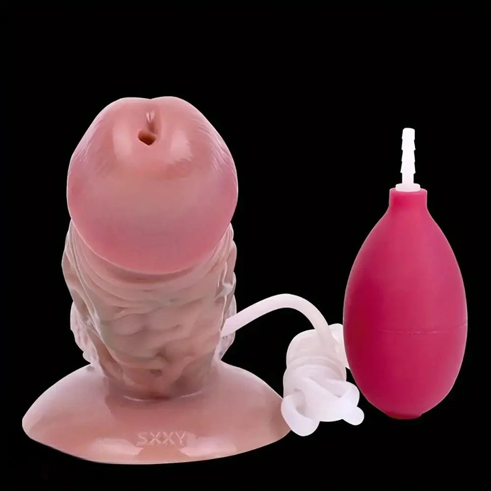 6.5in Realistic Liquid Silicone Spray Simulate Vein Muscle-like Soft Dildo