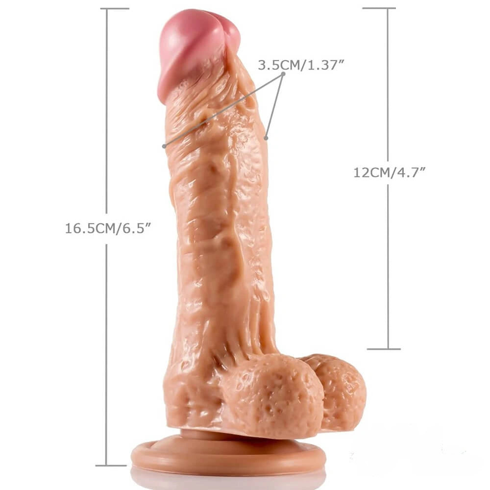 6.5in Realistic Penis Dildo Fake Penis Toy Female Masturbator