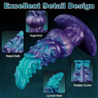 6.5in Silicone Octopus Wearable Portable Dildo For G Spot Prostate Stimulation