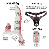 6.5in Tentacle Strap on Vibrating Dildo Natural Curved Soft Liquid Silicone