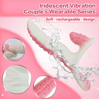 6.5in Tentacle Strap on Vibrating Dildo Natural Curved Soft Liquid Silicone