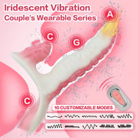 6.5in Tentacle Strap on Vibrating Dildo Natural Curved Soft Liquid Silicone