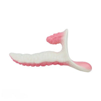 6.5in Tentacle Strap on Vibrating Dildo Natural Curved Soft Liquid Silicone
