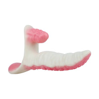6.5in Tentacle Strap on Vibrating Dildo Natural Curved Soft Liquid Silicone