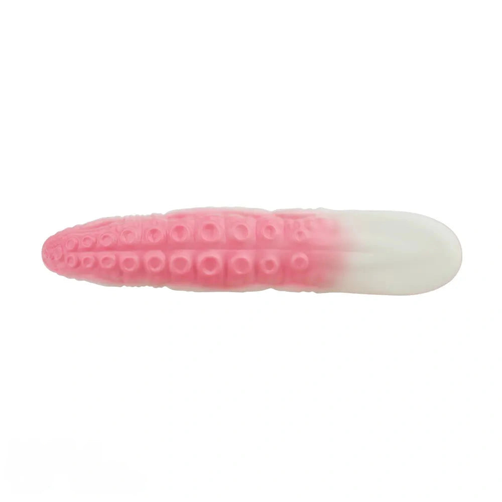 6.5in Tentacle Strap on Vibrating Dildo Natural Curved Soft Liquid Silicone