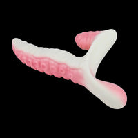 6.5in Tentacle Strap on Vibrating Dildo Natural Curved Soft Liquid Silicone