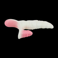 6.5in Tentacle Strap on Vibrating Dildo Natural Curved Soft Liquid Silicone