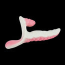 6.5in Tentacle Strap on Vibrating Dildo Natural Curved Soft Liquid Silicone