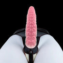6.5in Tentacle Strap on Vibrating Dildo Natural Curved Soft Liquid Silicone