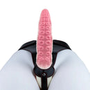 6.5in Tentacle Strap on Vibrating Dildo Natural Curved Soft Liquid Silicone