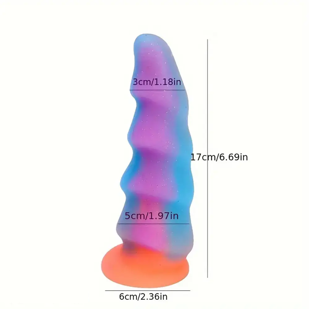 6.61in 8.17in 9.96in 12.4in Big Luminous Silicone Soft Monster Creature Dildo