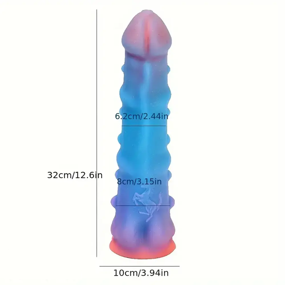 6.61in 8.17in 9.96in 12.4in Big Luminous Silicone Soft Monster Creature Dildo