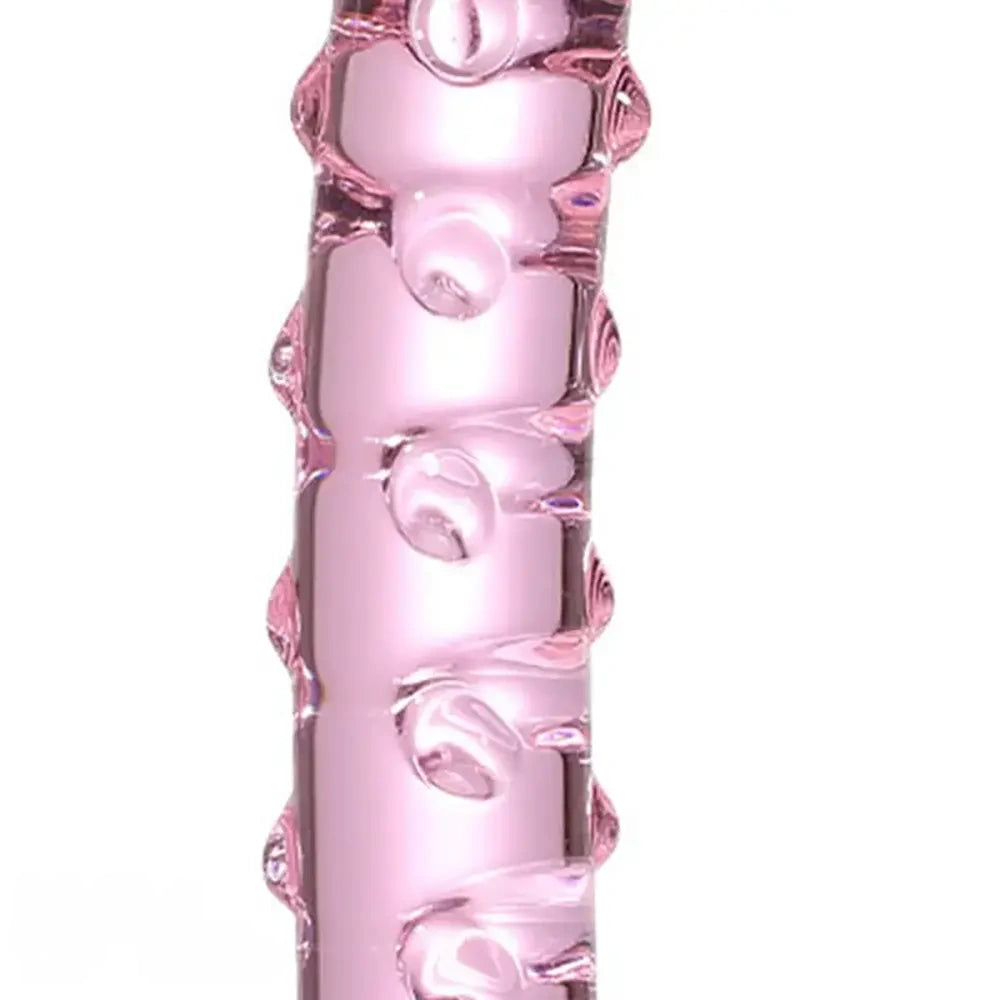 6.61in Clear Glass Adult Sex G-spot Spiked Dildo Anal Stimulation Toy