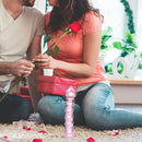 6.61in Clear Glass Adult Sex G-spot Spiked Dildo Anal Stimulation Toy
