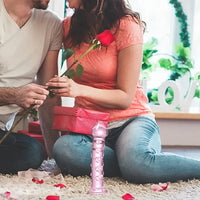 6.61in Clear Glass Adult Sex G-spot Spiked Dildo Anal Stimulation Toy