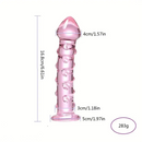 6.61in Clear Glass Adult Sex G-spot Spiked Dildo Anal Stimulation Toy