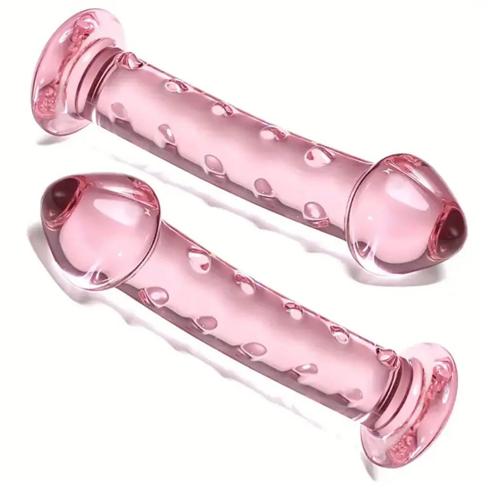 6.61in Clear Glass Adult Sex G-spot Spiked Dildo Anal Stimulation Toy
