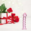 6.61in Clear Glass Adult Sex G-spot Spiked Dildo Anal Stimulation Toy