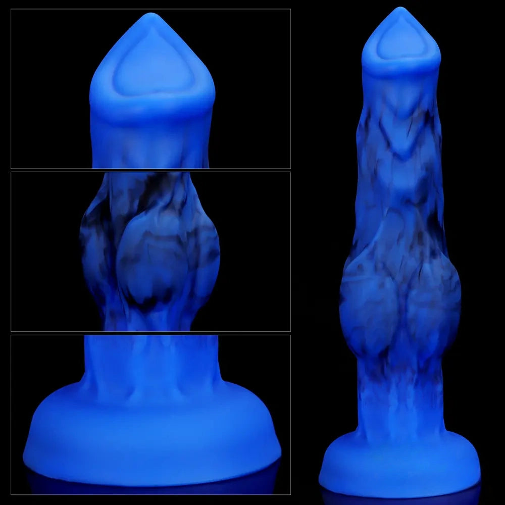 6.65in 7.63in 8.3in 9.25in 10.03in Fantasy Dog Cock Knot Dildo