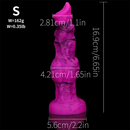 6.65in 7.63in 8.3in 9.25in 10.03in Fantasy Dog Knot Silicone Soft Dildo