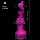 6.65in 7.63in 8.3in 9.25in 10.03in Fantasy Dog Knot Silicone Soft Dildo