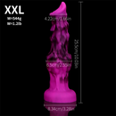 6.65in 7.63in 8.3in 9.25in 10.03in Fantasy Dog Knot Silicone Soft Dildo