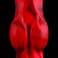 6.65in 7.63in 8.3in 9.25in 10.03in Red Black Mixed Monster Dog Knot Dildo