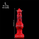 6.65in 7.63in 8.3in 9.25in 10.03in Red Black Mixed Monster Dog Knot Dildo