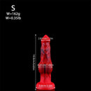 6.65in 7.63in 8.3in 9.25in 10.03in Red Black Mixed Monster Dog Knot Dildo
