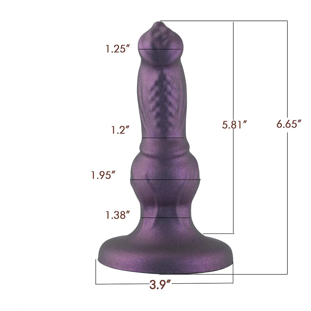 6.65in Dog Knot Silicone Dildo Suitable For Female And Male Cock Toy