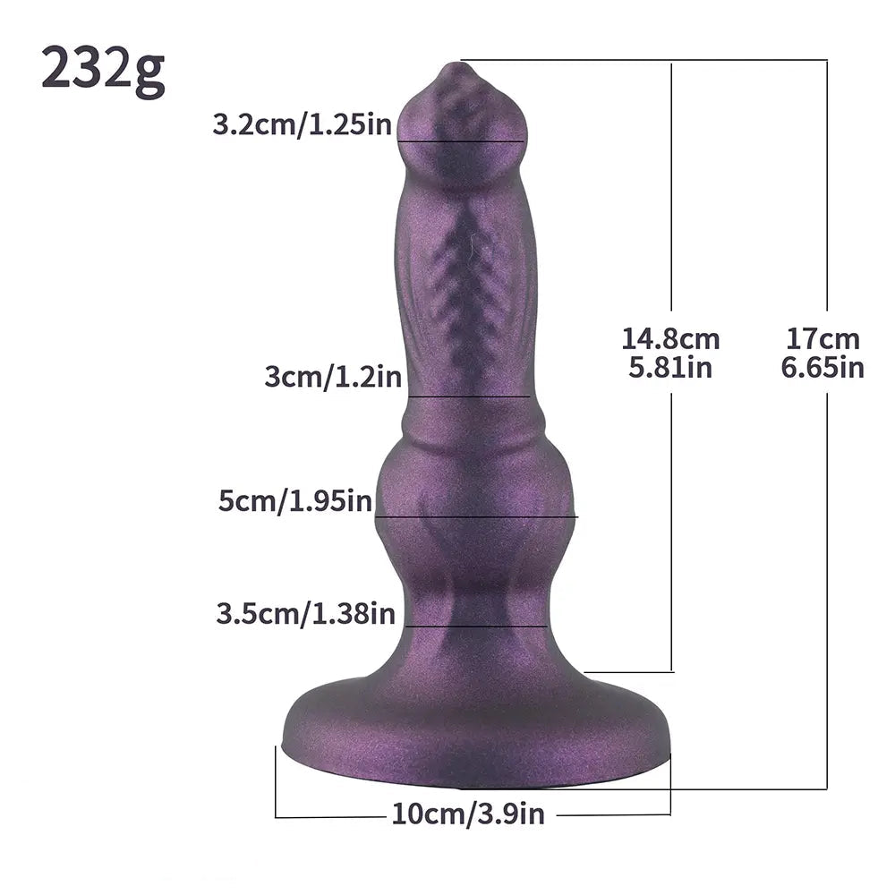 6.65in Dog Knot Silicone Dildo Suitable For Female And Male Cock Toy