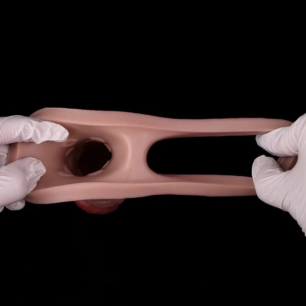 6.65in Real Lifelike Hollow Silicone Soft Dildo Penis Sleeve For Lengthened
