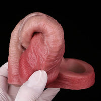 6.65in Real Lifelike Hollow Silicone Soft Dildo Penis Sleeve For Lengthened