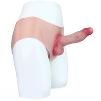 6.65in Silicone Realistic Feeling Strap on Dildo Pants Hollow Cock Sleeve
