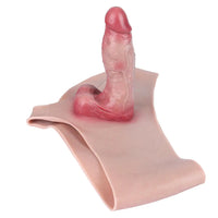 6.65in Silicone Realistic Feeling Strap on Dildo Pants Hollow Cock Sleeve