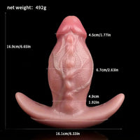 6.65in Textured Realistic Silicone Female Strap on Dildo With Strapon Belt