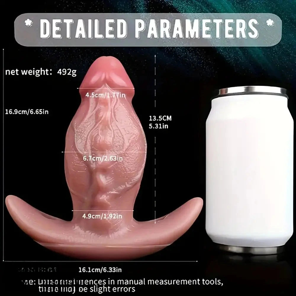 6.65in Textured Realistic Silicone Female Strap on Dildo With Strapon Belt