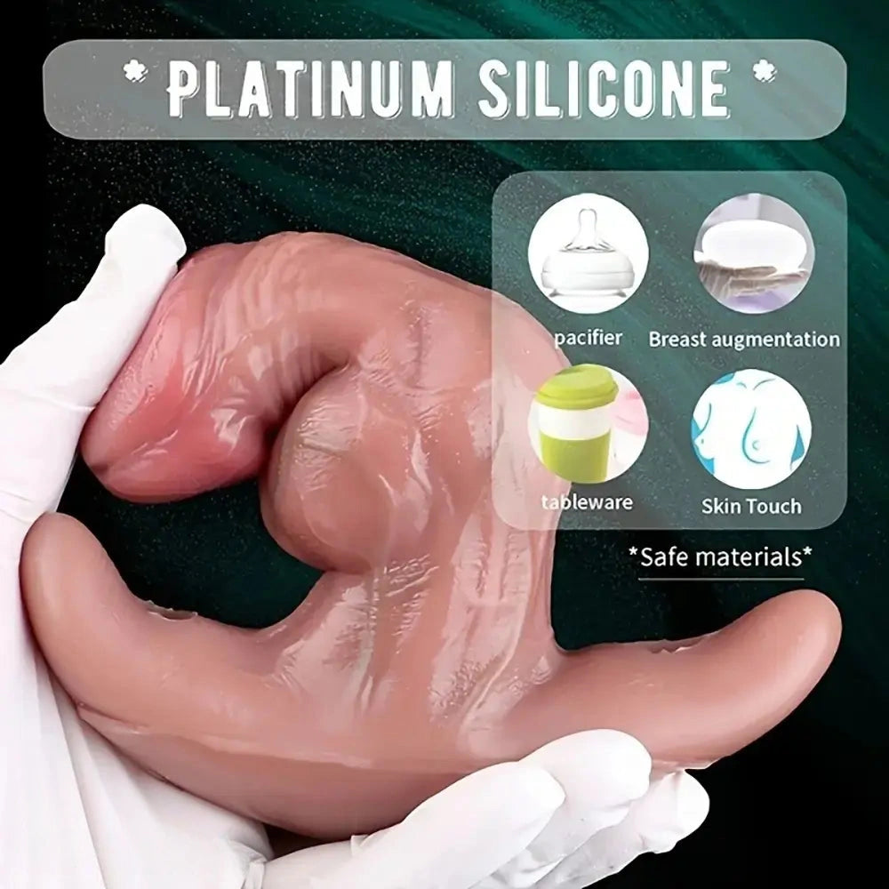 6.65in Textured Realistic Silicone Female Strap on Dildo With Strapon Belt