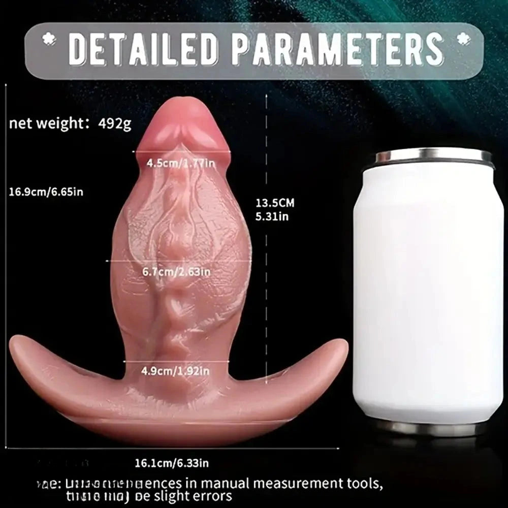 6.65in Textured Realistic Silicone Female Strap on Dildo With Strapon Belt