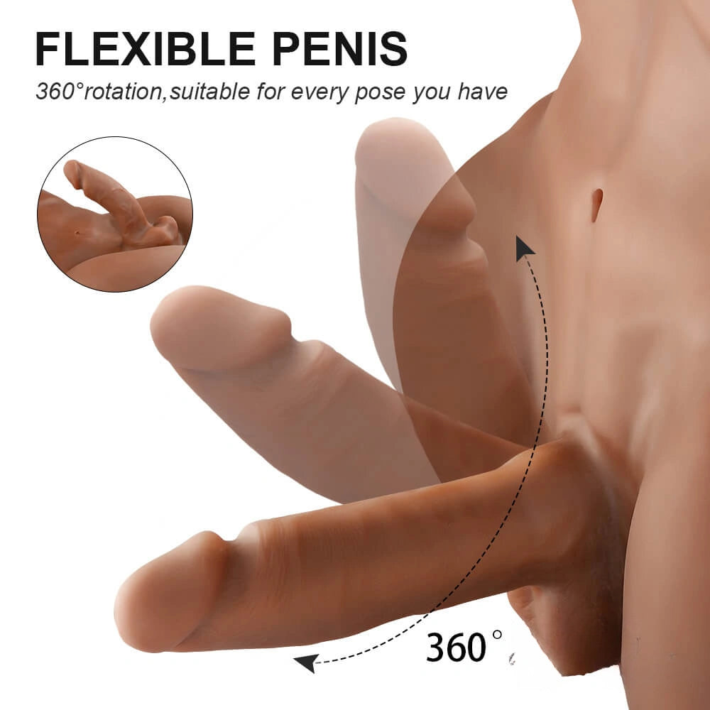 6.69in 360° Rotation Flexible Dildo 16.09lb Shemale Torso Doll