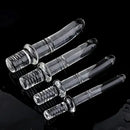 6.69in 6.88in 7.08in 7.28in Clear Unisex Glass Crystal Dildo With Handel
