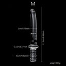 6.69in 6.88in 7.08in 7.28in Clear Unisex Glass Crystal Dildo With Handel